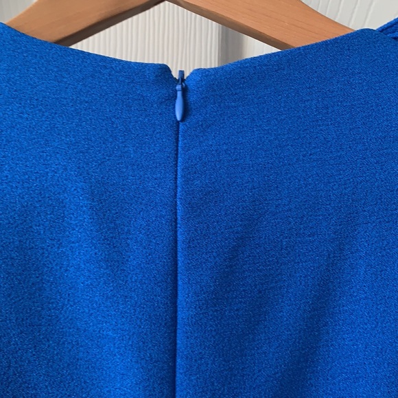Tommy Hilfiger Sleeveless Fit and Flare Slimming Sapphire Blue Dress zipper back - Picture 6 of 14